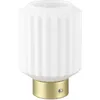 Image de Reality Leuchten Lord R57761101 Lampe de table LED sur batterie, en métal laiton mat, verre blanc, avec LED 1,5 W, 4 touches tactiles