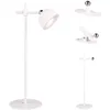 Image de Reality Leuchten Maxima R57791101 Lampe de table LED à batterie en métal blanc mat avec 4 LED 3 W tactiles avec pied, fixation murale et dispositif de serrage