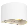 Image de Reality Leuchten Talent R27769131 Applique murale à LED, à batterie, en métal blanc mat, support mural magnétique, avec 2 x 0,5 W, capteur crépusculaire, détecteur de mouvement, éclairage haut et bas