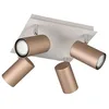 Image de Trio Leuchten Plafonnier MARLEY 802430465, Métal Coffee/Gris Chaud, excl. 4x GU10