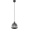 Image de Trio Leuchten Suspension TARIFA 362800132, métal noir mat, verre chrome vaporisé, excl. 1x E27