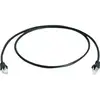 Image de Câble de raccordement réseau informatique RJ45 Telegärtner 100008033 CAT 6a S/FTP noir 0.25 m