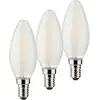Image de Müller-Licht 400292 LED CEE E (A - G) E14 forme de flamme 4 W = 40 W blanc chaud 3 pc(s)