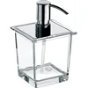 Image de Emco Liaison Distributeur de Savon Liquide pour Rail en Cristal Transparent Pompe doseuse en métal Chromé 365 ML