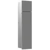 Image de Emco ASIS Pure Armoire encastrée pour Salle de Bain avec Porte-Rouleau de Papier Toilette et Porte-Brosse WC avec Compartiment supplémentaire, Grande Armoire avec Fonction « Push to Open », Gris Mat