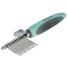 Image de Kerbl Pet Peigne démêlant, Peigne pour Chien, 18,5cm, Turquoise/Gris, 9 Lames dentelées en Acier Inoxydable, pour sous-Poil/Poil de Couverture