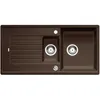 Image de BLANCO ZIA 6 S   Évier de Cuisine Rectangulaire pour Meubles Bas de 60 cm de Large pour la Cuisine   SILGRANIT   Marron   515071
