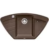 Image de BLANCO ZIA 9 E   Évier d'Angle de Cuisine pour Meubles d'Angle de 90 cm ou Meubles Bas de 60 cm   SILGRANIT   Marron   515073