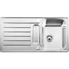 Image de BLANCO LANTOS 5 S-IF   Évier de Cuisine pour Meubles Bas de 50 cm de Large   Avec Fond Plat IF et Commande de Vidage Automatique   Finition Inox Brossé   517281