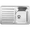 Image de BLANCO LANTOS S-IF Compact 519059 Évier, Acier Inoxydable à Finition Brossée, Meuble Sous Évier 45 cm