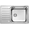 Image de BLANCO LANTOS XL 6 S-IF Compact   Évier de Cuisine en Inox pour Meubles Bas de 60 cm de Large   Avec Fond Plat IF et Commande de Vidage Automatique   523140