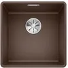 Image de BLANCO SUBLINE 400-F   Évier de Cuisine Affleurant en Granit pour Meubles Bas de 50 cm de Large   SILGRANIT   Marron   523499