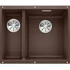 Image de BLANCO SUBLINE 340/160-U   Évier de Cuisine Double Sous Plan pour Meubles Bas de 60 cm de Large   SILGRANIT   Marron   523567