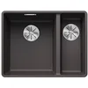 Image de BLANCO SUBLINE 340/160-F   Évier de Cuisine Double Affleurant Pour Meubles Bas de 60 cm de Large   SILGRANIT   Gris   523569