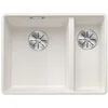 Image de BLANCO SUBLINE 340/160-F   Évier de Cuisine Double Affleurant Pour Meubles Bas de 60 cm de Large   SILGRANIT   Blanc   523571