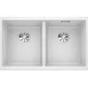 Image de BLANCO SUBLINE 350/350-U   Évier de Cuisine Double Sous Plan pour Meubles Bas de 80 cm de Large   SILGRANIT   Blanc   523578