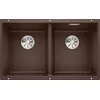 Image de BLANCO SUBLINE 350/350-U   Évier de Cuisine Double Sous Plan pour Meubles Bas de 80 cm de Large   SILGRANIT   Marron   523583