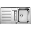 Image de BLANCO Classic Pro 5 S-IF 523663 Évier de Cuisine Réversible, avec Commande de Vidage automatique et Bac, Acier Inoxydable Satiné, pour Meuble sous Évier de 50 cm