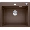 Image de BLANCO PLEON 6 Évier en granit Silgranit Coffe, type de montage : montage par le haut, pour armoires inférieures de 60 cm de large, volume maximal grâce à un bac particulièrement profond