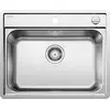 Image de BLANCO LEMIS 6-IF   Évier de Cuisine en Inox pour Meubles Bas de 60 cm de Large   Cuve à Fond Plat IF, Sans Égouttoir   525109