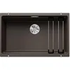 Image de BLANCO ETAGON 700-U   Évier de Cuisine en Granit pour Meubles Bas de 80 cm de Large   Sous Plan   SILGRANIT   Marron   525176