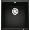 Image de BLANCO ROTAN 400-U Évier en granit noir en SILGRANIT noir | Type de montage : sous plan | Pour armoires inférieures de 50 cm de large | Grand volume de bassin pour une utilisation optimale | Surface