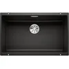 Image de BLANCO SUBLINE 700-U | Évier en granit noir en SILGRANIT noir | Type de montage : sous plan | pour armoires inférieures de 80 cm de large | Forme de bassin 2 en 1 : deux bacs, une découpe et une seule