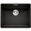 Image de BLANCO SUBLINE 500-F | Évier en granit noir | Type de montage : affleurant | Pour armoires inférieures de 60 cm de large | Grand volume pour une utilisation optimale | Surface facile à nettoyer