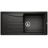 Image de BLANCO SONA XL 6 S Évier en granit noir en SILGRANIT noir | Type de montage : montage par le haut | réversible | Pour armoires inférieures de 60 cm de large | Grand bac | Surface facile à nettoyer