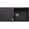 Image de BLANCO METRA XL 6 S-F Évier en granit en silgranit noir | Type de montage : affleurant | réversible | Pour armoires inférieures de 60 cm de large | Grand bac | Surface facile à nettoyer