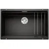 Image de BLANCO ETAGON 700-U Évier en granit noir en SILGRANIT noir | Type de montage : sous plan | Pour armoires inférieures de 80 cm de large | Concept de système bien pensé avec rails ETAGON polyvalents