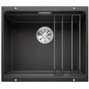 Image de BLANCO etAGON 500-U 525887 Évier de Cuisine, Noir, Meuble Sous-Évier de 60 cm