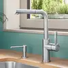 Image de Blanco Lanora Mitigeur de cuisine à installer sous une fenêtre, extractible, pivotant, 526180,