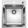 Image de Blanco 526353 | Évier de cuisine en acier inoxydable SUPRA 400-IF/A | Couleur/Finition : acier brossé