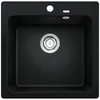 Image de BLANCO NAYA 5 | Silgranit noir | Type de montage : montage par le haut | Sans commande d'ouverture de vidange | Meuble bas de 50 cm | Grand volume de bassin pour une utilisation optimale | Surface