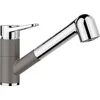 Image de BLANCO WEGA-S II Robinet de cuisine, gris volcanique/chromé, haute pression, avec tuyau extractible, clapet anti-retour, cartouche en céramique, qualité de l'eau et économie d'eau, 4,8 x 25,2 x 18,5