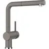 Image de BLANCO LINUS-S Robinet de cuisine en gris volcanique Haute pression Avec tuyau extractible Clapet anti-retour Cartouche en céramique Qualité d'eau garantie et économie d'eau