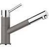 Image de BLANCO KANO-S Robinet de cuisine en gris volcanique/chromé Haute pression Avec tuyau extractible Clapet anti-retour Cartouche céramique Qualité de l'eau garantie et économie d'eau