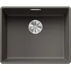 Image de BLANCO SUBLINE 500-F Évier en granit gris volcanique SILGRANIT - Type de montage : affleurant - Pour armoires inférieures de 60 cm de large - Grand volume de bassin pour une utilisation optimale -