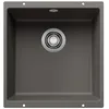 Image de BLANCO ROTAN 400-U Évier en granit en SILGRANIT gris volcanique | Type de montage : sous plan | Pour armoires inférieures de 50 cm de large | Grand volume de bassin pour une utilisation optimale |