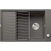 Image de BLANCO ELON XL 6 S-F 527254 SILGRANIT Gris volcanique réversible avec commande de vidange et accessoires