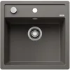 Image de BLANCO Dalago 5-F Silgranit Gris volcanique Type d'encastrement : affleurant de surface, avec commande de ventilation, meuble bas de 50 cm, grand volume de bassin pour une utilisation optimale,