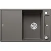 Image de BLANCO AXIA III 45 S, SILGRANIT Gris volcanique, Type de montage : encastrement par le haut, réversible, avec planche à découper en verre, meuble bas de 45 cm, planche à découper coulissante, plateau