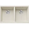 Image de BLANCO SUBLINE 350/350-U | Évier en granit SILGRANIT blanc doux | Type de montage : sous plan | Pour armoires inférieures de 80 cm de large | Forme de bassin 2 en 1 : deux bacs, une découpe et une