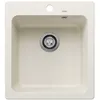 Image de BLANCO NAYA 45 SILGRANIT Meuble de 45 cm à encastrer par le haut sans commande d'écoulement Blanc doux Grand volume de bassin pour une utilisation optimale Surface facile à nettoyer