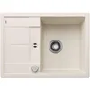 Image de BLANCO METRA 45 S Compact Évier en granit SILGRANIT blanc doux, Type de montage : montage par le haut, réversible, pour armoires inférieures de 45 cm de large, grand bassin, surface facile à nettoyer