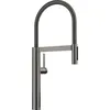 Image de BLANCO CULINA-S II Robinet de cuisine, en acier satiné foncé, haute pression, avec tuyau extractible, changement de jet clair en douche, cartouche en céramique, qualité de l'eau sûre et économie d'eau