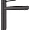 Image de BLANCO ALTA-S II Robinet de cuisine en noir mat Haute pression Avec tuyau extractible Clapet anti-retour Cartouche en céramique Qualité d'eau garantie et économie d'eau