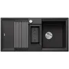 Image de BLANCO ADIRA 6 S-F, SILGRANIT anthracite Type d'encastrement : affleurant, réversible, avec commande d'évacuation, avec accessoires, grand bac et surface facile à nettoyer