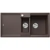 Image de BLANCO ADIRA 6 S SILGRANIT Coffe, type de montage : encastrement par le haut, réversible, avec commande d'évacuation, avec accessoires, grand bac et surface facile à nettoyer